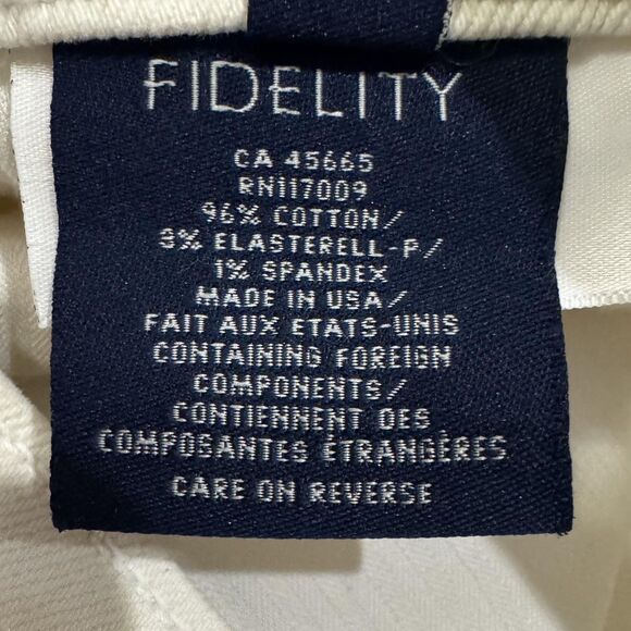 Fidelity Torino Jeans Mens 36X29 Cream Straight Cotton Denim Made in USA Slim - Picture 10 of 11